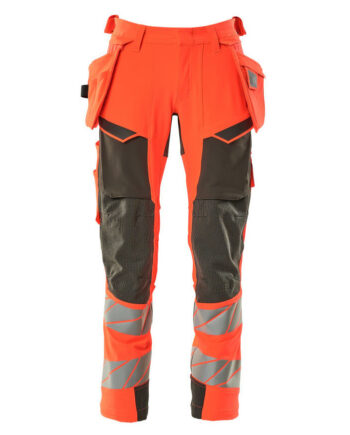 Hi Vis Orange/M Mascot Accelerate Safe Bukser Hængelommer Vis Orange Marine Kort - Mascot Jeans