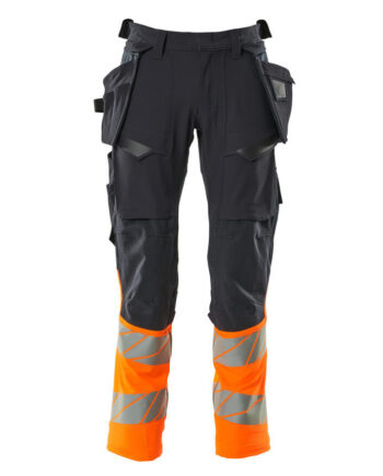 Marine/Hi Vis O Mascot Accelerate Safe Bukser Hængelommer Marine Vis Orange - Mascot Jeans  - 5711074808953