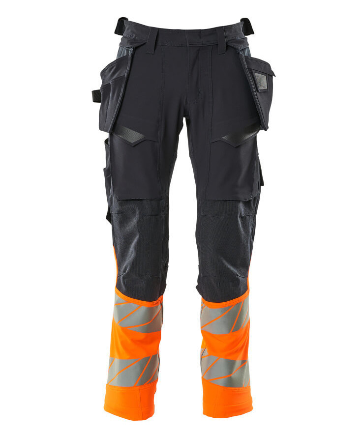 Marine/Hi Vis O Mascot Accelerate Safe Bukser Hængelommer Marine Vis Orange - Mascot Jeans - 5711074808953