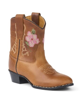 Cognac Leather Cowboy Støvler Lavt Skaft - SkoSneaksers  - 5715859033103
