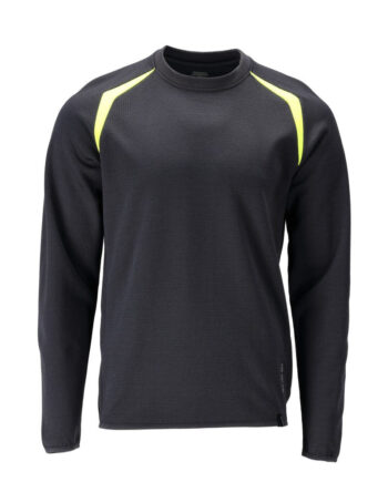 Mascot Accelerate Multisafe Sweatee Shirt Flammehæmmende 21584 337 Mørk Marine Vis Gul Sweatee Shirt 13758 Upf Iec 61482 - Mascot Shirt  - 5711074919376
