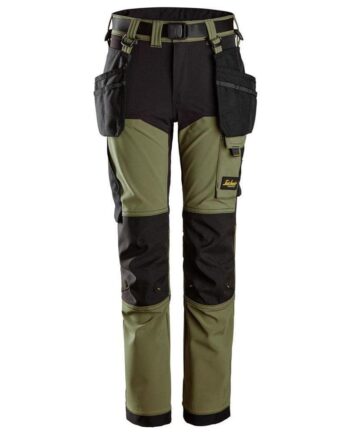 Sort Snickers Allroundwork Juniorbukser Vejs Stretch 7575 Khakigrøn Bukser Fjernlager - Snickers Jeans