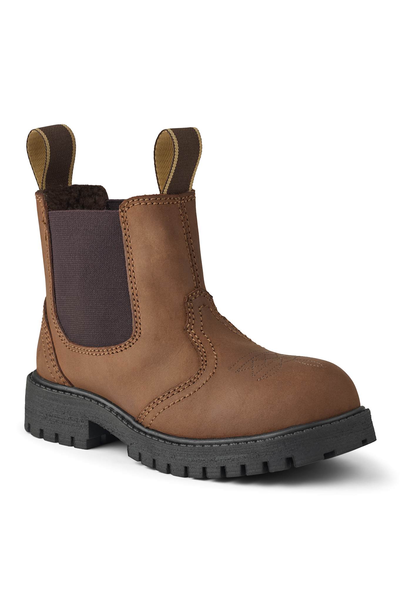 Dk. Brown Chelsea Cowboy Støvle Varm For Brown Brown - SkoSneaksers - 5715859065388