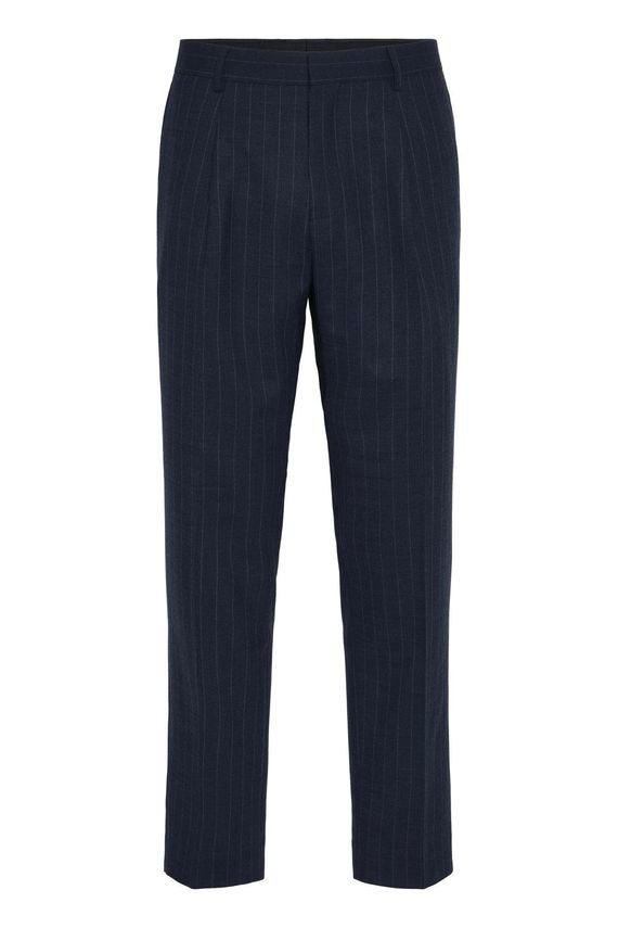 Mørk Navy Maweller Pleat Pant - Matinique Jeans  - 5715575756744