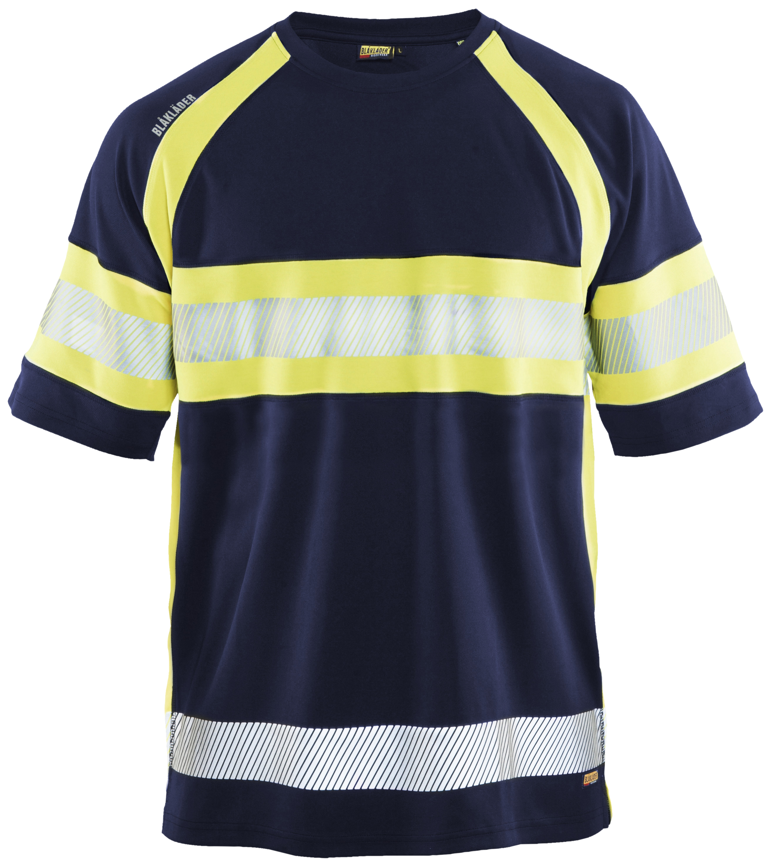 Vis Shirt 3337 Besk Marine Gul - Blaklader Shirt  - 7330509466520