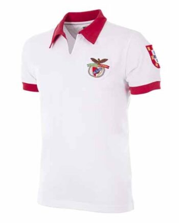 Hvid Benfica 1968 Away Retro Football Shirt Stock - Copa Football Shirt  - 8718912090089