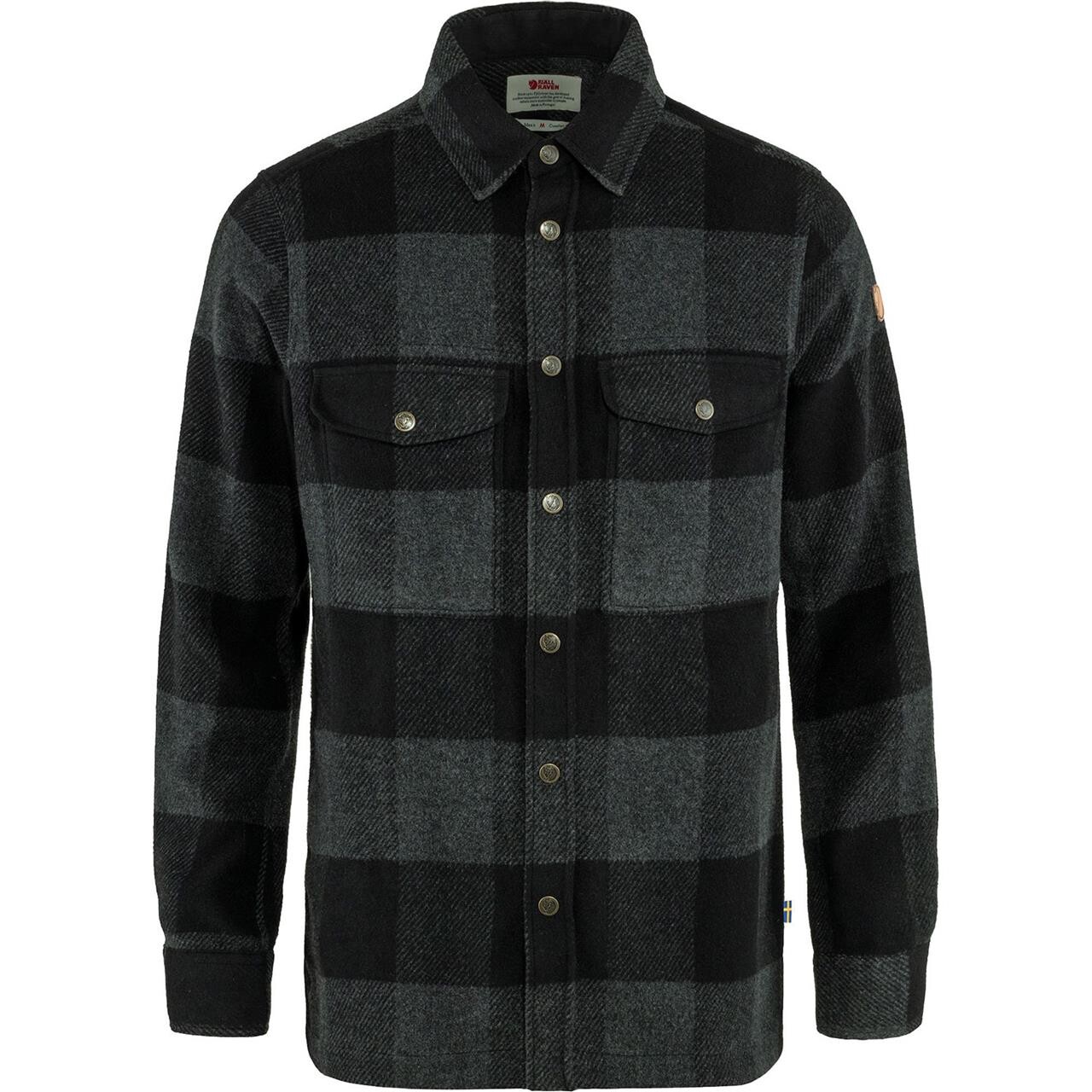 Sort Fjallraven Mens Canada Shirt Black 550 - Fjällräven Shirt  - 7323450542542