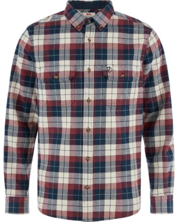 Blå (DARK NAVY- Fjallraven Mens Singi Heavy Flannel Shirt Blå Dark Navy Maroon 555 352 Xxx Large - Fjällräven Shirt  - 7323451205729