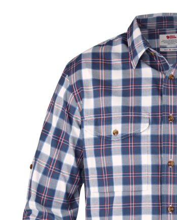 Blå (UNCLE BLUE Fjallraven Mens Singi Flannel Shirt Blå Uncle Blue 520 - Fjällräven Shirt  - 7323450095994