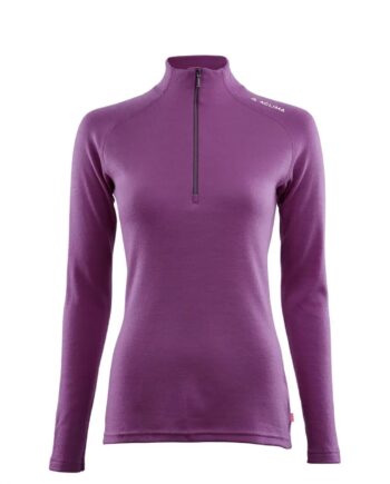 Lilla Aclima Womens Warmwool Mock Neck Shirt Sunset Purple Medium - Aclima Shirt  - 7034041087648