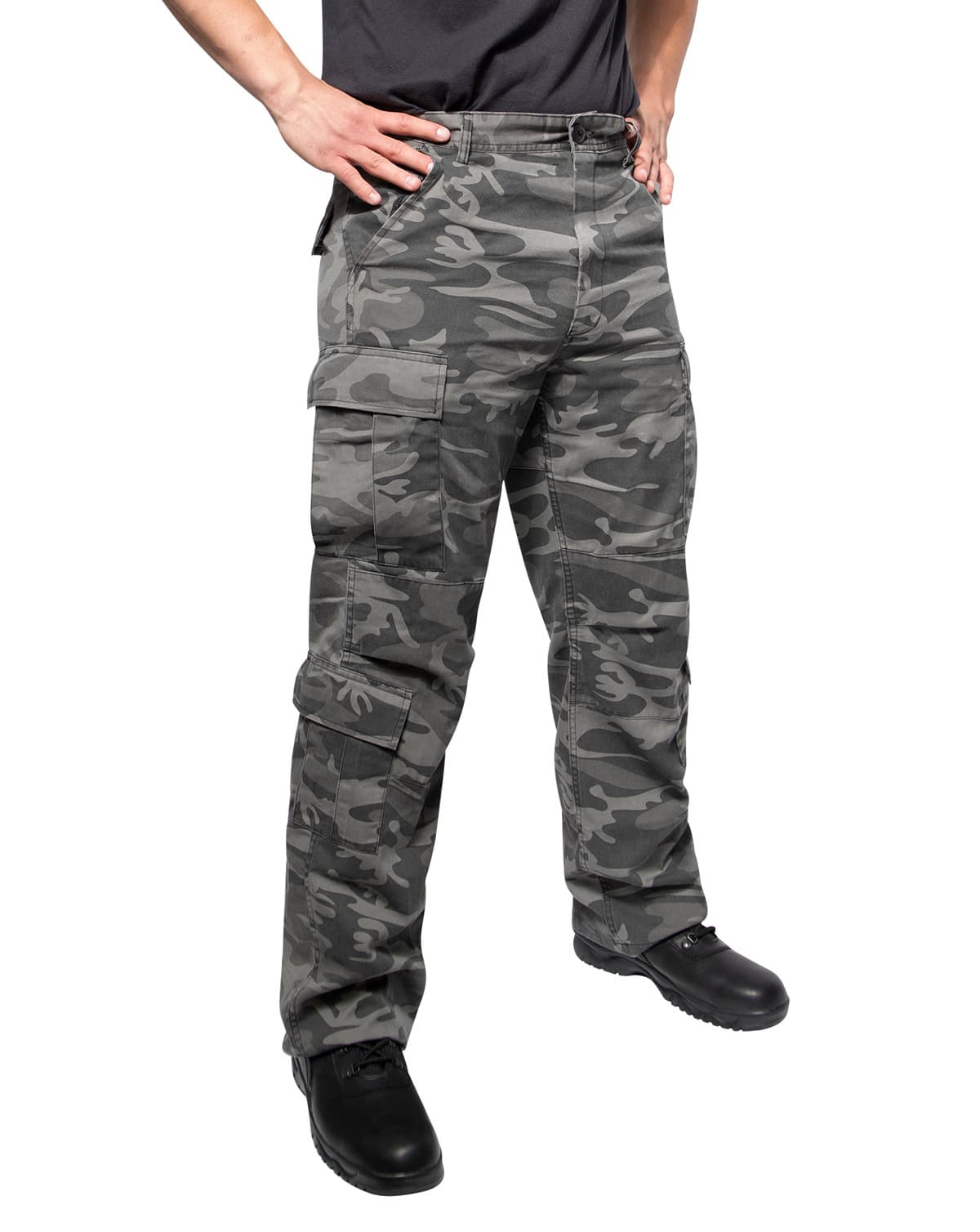 Sort Rothco Paratrooper Bukser Dark Camo - Rothco Jeans - 613902002845