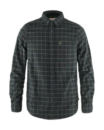 Grå (DARK GREY/ Fjallraven Mens Vik Flannel Shirt Grå Dark Grey 030 Large - Fjällräven Shirt  - 7323450644352