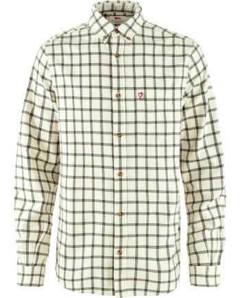Hvid Fjallraven Mens Vik Flannel Shirt Blå Chalk White Laurel Grn 113 625 Large - Fjällräven Shirt  - 7323451110832