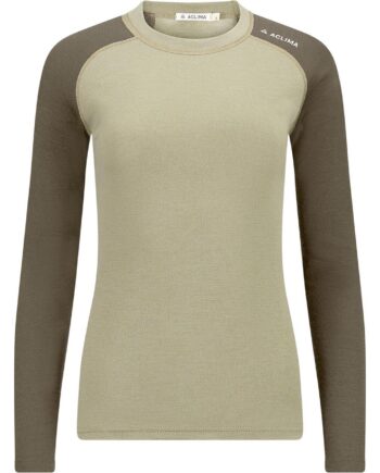 Grøn Aclima Womens Warmwool Crew Neck Shirt Aloe Tarmac Large - Aclima Shirt  - 7034041142637
