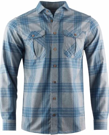 Grå (CHECK LIGH Aclima Mens Leisurewool Reborn Woolshirt Grå Check Light Grey Jeans - Aclima Jeans  - 7034041107193