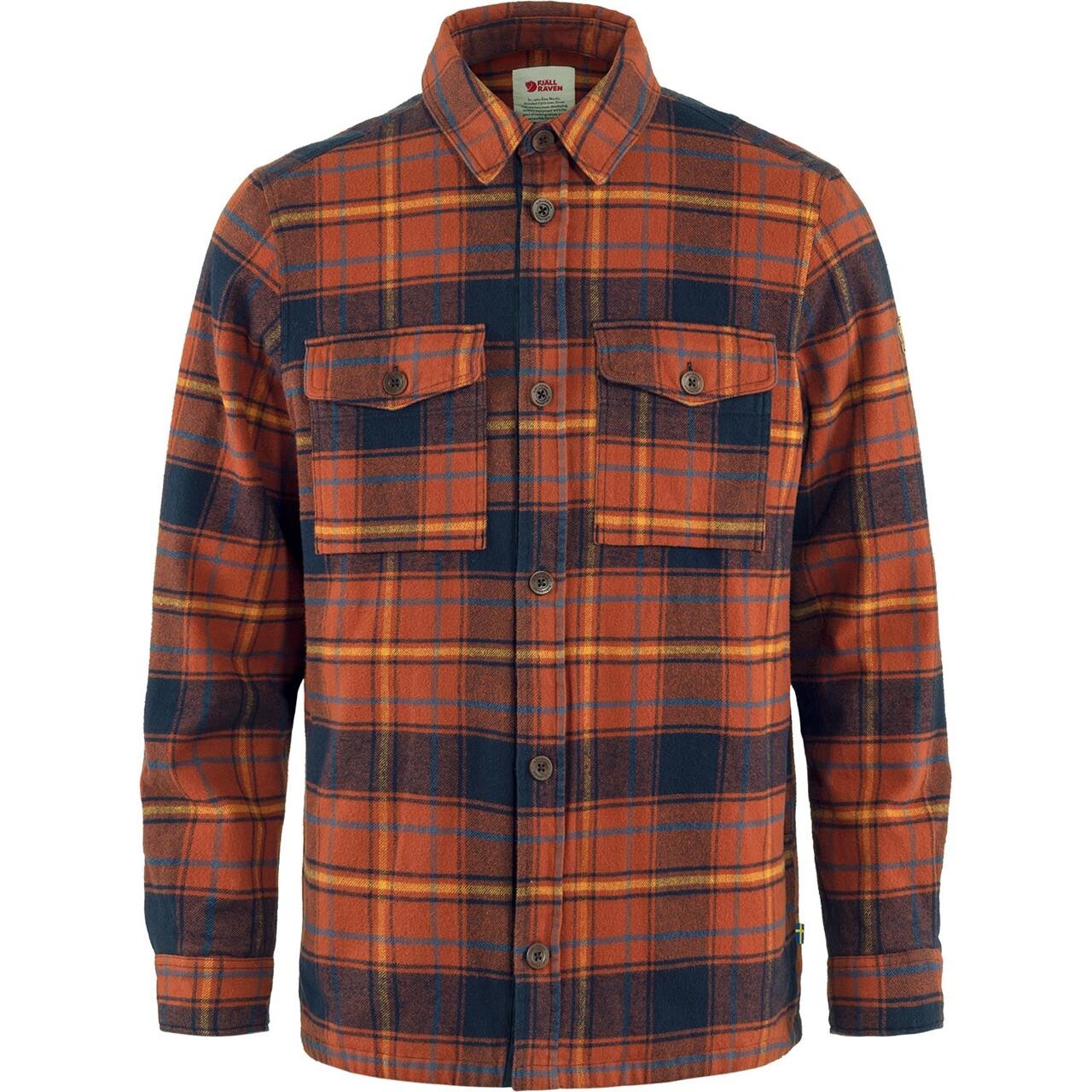 Orange (AUTUMN Fjallraven Mens Vik Lite Padded Shirt Orange Autumn Leaf Dark Navy 215 555 - Fjällräven Shirt - 7323450790127