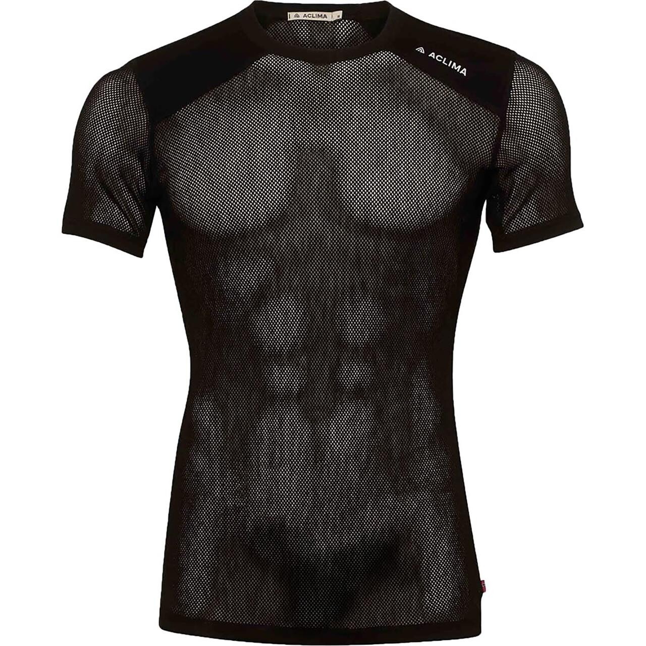 Sort Aclima Mens Woolnet Light Shirt Jet Black - Aclima Shirt  - 7034041104796