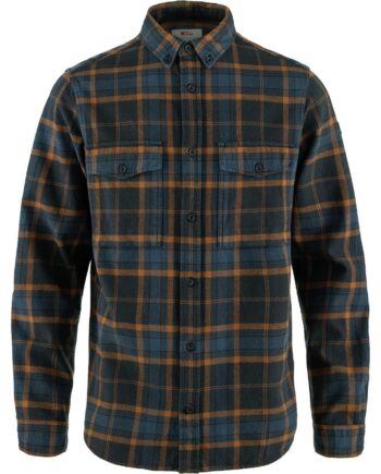Blå (DARK NAVY- Fjallraven Mens Vik Twill Shirt Blå Dark Navy Chestnut 555 230 - Fjällräven Shirt  - 7323451062681