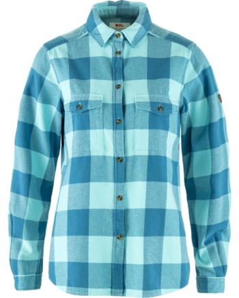 Blå (DAWN BLUE- Fjallraven Womens Vik Heavy Flannel Shirt Blå Dawn Blue Breeze Blue 543 514 Medium - Fjällräven Shirt  - 7323451111532