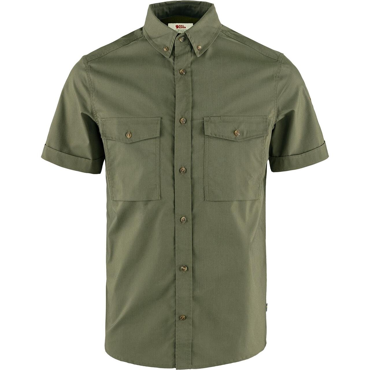 Grøn Fjallraven Mens Vik Air Stretch Shirt Laurel Green 625 - Fjällräven Shirt - 7323451001932