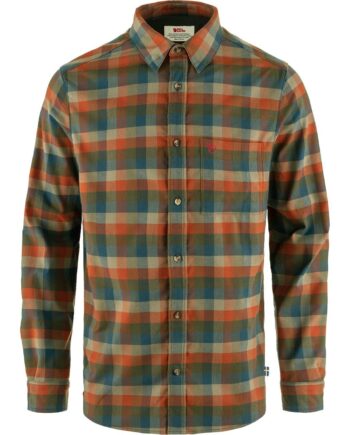 Grøn Fjallraven Mens Lappland Stretch Flannel Shirt Laurel Green Aut Leaf 625 215 - Fjällräven Shirt  - 7323451001772