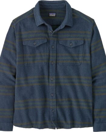 Blå (TREELINED: Patagonia Mens Fjord Flannel Shirt Blå Treelined: Smolder Blue - Patagonia Shirt  - 196924489462