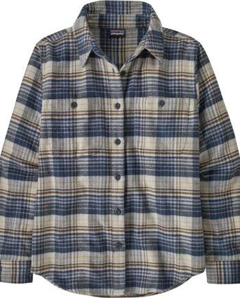 Blå (RIVER PLAI Patagonia Womens Fjord Flannel Shirt Blå River Plaid: Barnacle Blue - Patagonia Shirt  - 198077368861