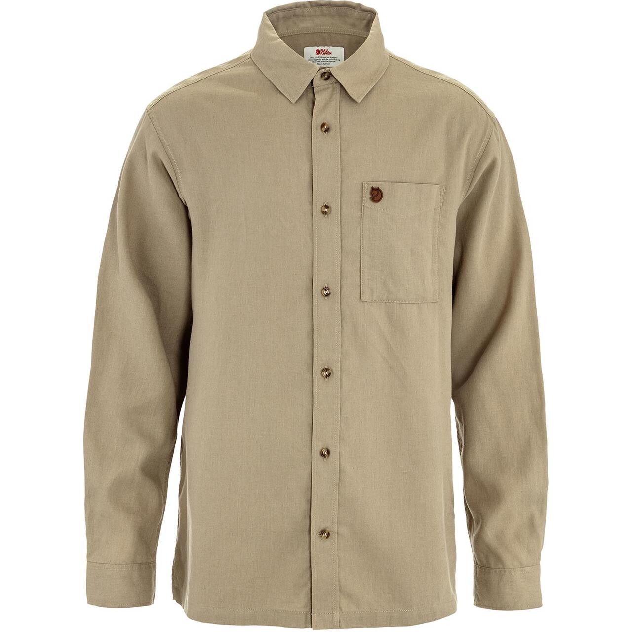 Beige (SAND STO Fjallraven Mens Vik Relaxed Hemp Shirt Beige Sand Stone 195 - Fjällräven Shirt - 7323451114526
