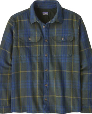 Grøn Patagonia Mens Fjord Loft Shirt Netted: Old Growth Green Medium - Patagonia Shirt  - 198077249740