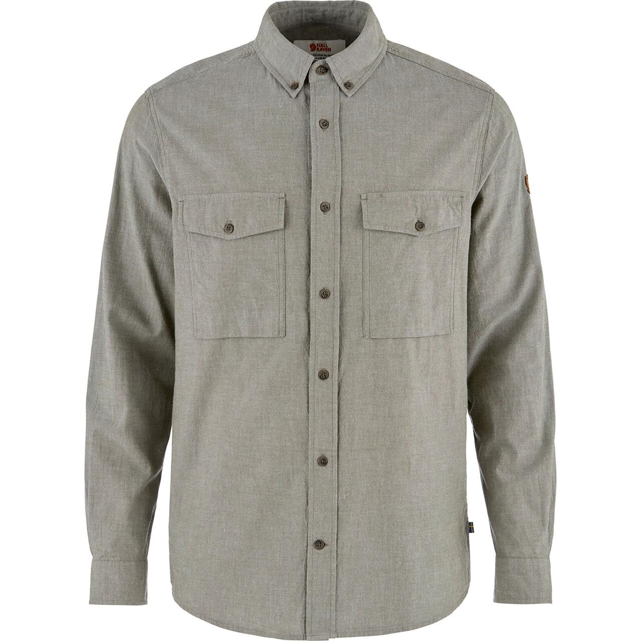 Grøn Fjallraven Mens Vik Chambray Shirt Laurel Green 625 Small - Fjällräven Shirt  - 7323451191619