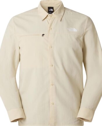 Hvid The North Face Mens Packable Long Sleeve Shirt Desert Stone Medium - The North Face Shirt  - 198266072364