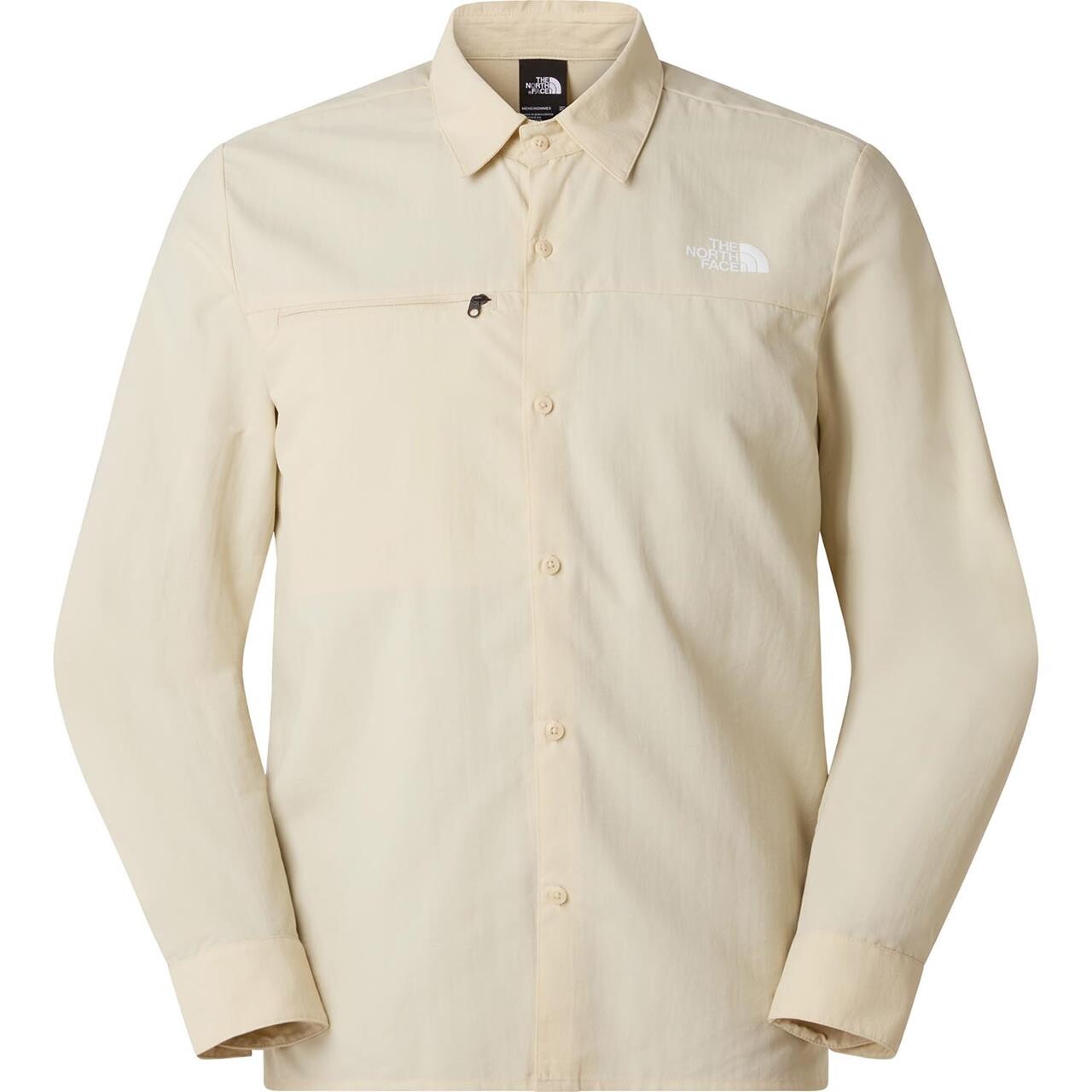 Hvid The North Face Mens Packable Long Sleeve Shirt Desert Stone Medium - The North Face Shirt - 198266072364