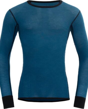 Blå (FLOOD/CAVI Devold Mens Wool Mesh 190 Shirt Blå Flood Caviar - Devold Shirt  - 7028567641897