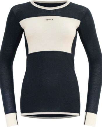 Hvid Devold Womens Wool Mesh 190 Shirt Ink Offwhite - Devold Shirt  - 7028567641644