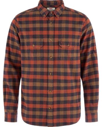 Orange (AUTUMN Fjallraven Mens Skog Relaxed Shirt Orange Autumn Leaf Wood Brown 215 265 Large - Fjällräven Shirt  - 7323451200083