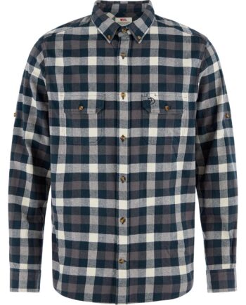 Blå (DARK NAVY- Fjallraven Mens Skog Relaxed Shirt Blå Dark Navy Dark Violet 555 425 Large - Fjällräven Shirt  - 7323451200106