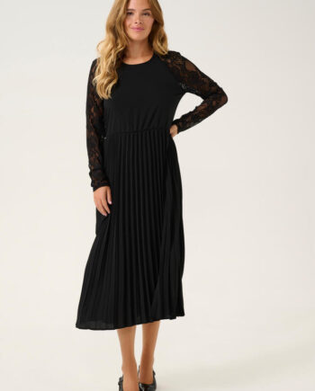 Sort Midi Kjole Culua Black Culture - Culture Jeans  - 5715576132547