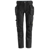 Sort Snickers Litework Stretch Bukser 6208 Aftagelige Hylsterlommer Str - Jeans  - 7332515351418
