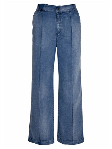 Blå N Denmark Bukser Dame 486 Denim - Nü Denmark Jeans - 5715593295706