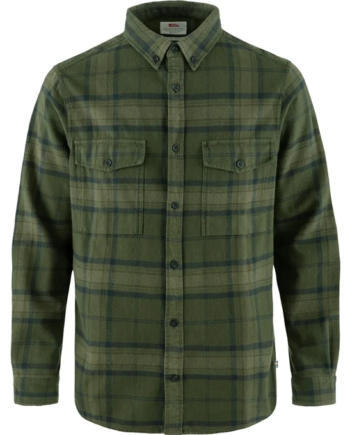 Grøn Fjallraven Vik Twill Shirt Deep Forest Green - Fjällräven Shirt  - 7323450899684