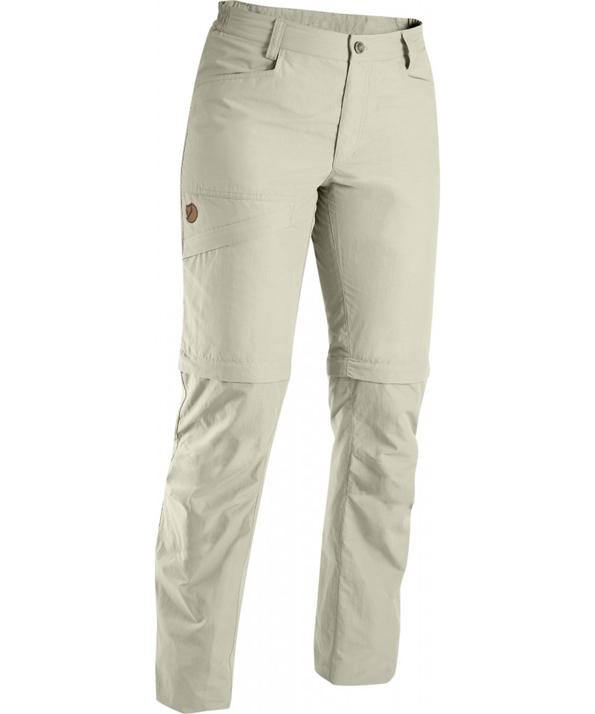 Light Beige Fjallraven Daloa Zip Off Bukser - Fjällräven Jeans - 7392158857029