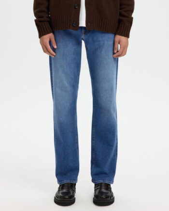 Medium Blue Den Slh196 Straight Cleo Flex 616 Jns Nos - Selected Jeans  - 5715830719897