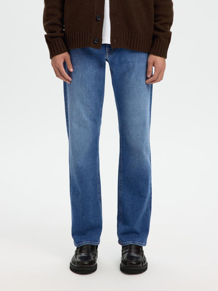 Medium Blue Den Slh196 Straight Cleo Flex 616 Jns Nos - Selected Jeans - 5715830719897