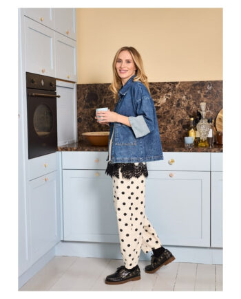 Sort Black Colour Dame Bukser Bcellie White Dot - Black Colour Jeans  - 5715077244411