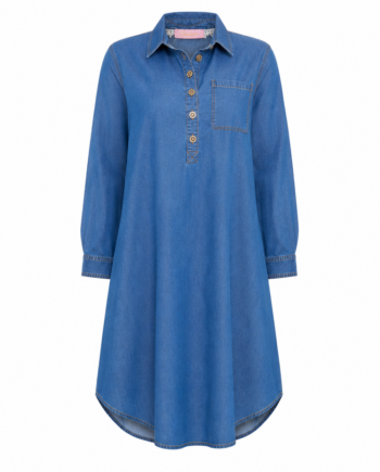 Kjole Lucca Blue Denim Gaspar - Gaspar Jeans  - 5716026032820