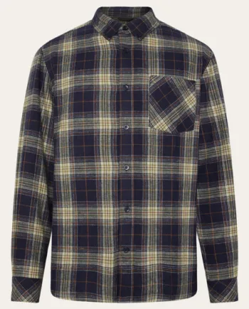 7021 Blue Check Dune Regular Check Flannel Shirt - Shirt  - 5715356428891