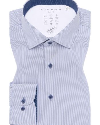 Navy Shirt 4214 F140 - Eterna Shirt  - 4067159551261
