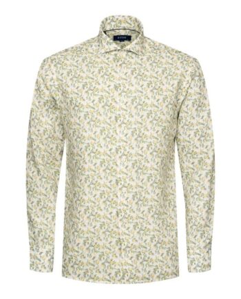 42 Banana Linen Shirt - Eton Shirt  - 7313583501943