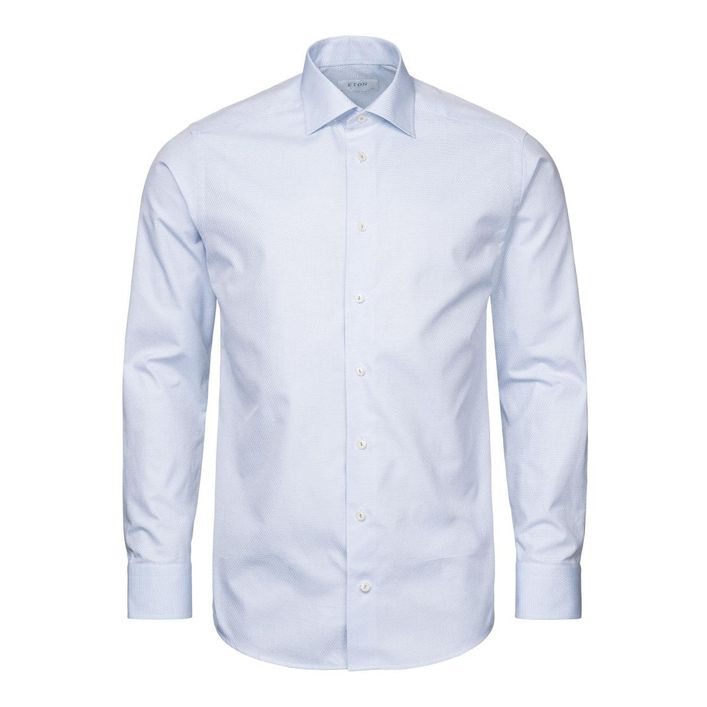 39 Semi Solid Signature Dobby Shirt - Eton Shirt - 7313583588142