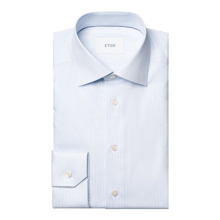 41 Bengal Striped Cotton Tencelamptrade Lyocell Shirt - Eton Shirt - 7313584130616